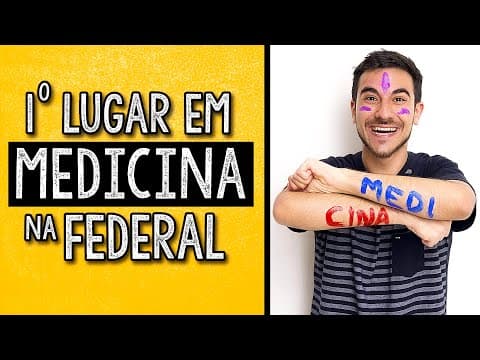Thumbnail da aula: 1º Lugar de MEDICINA na FEDERAL: Minhas Estratégias de Estudo