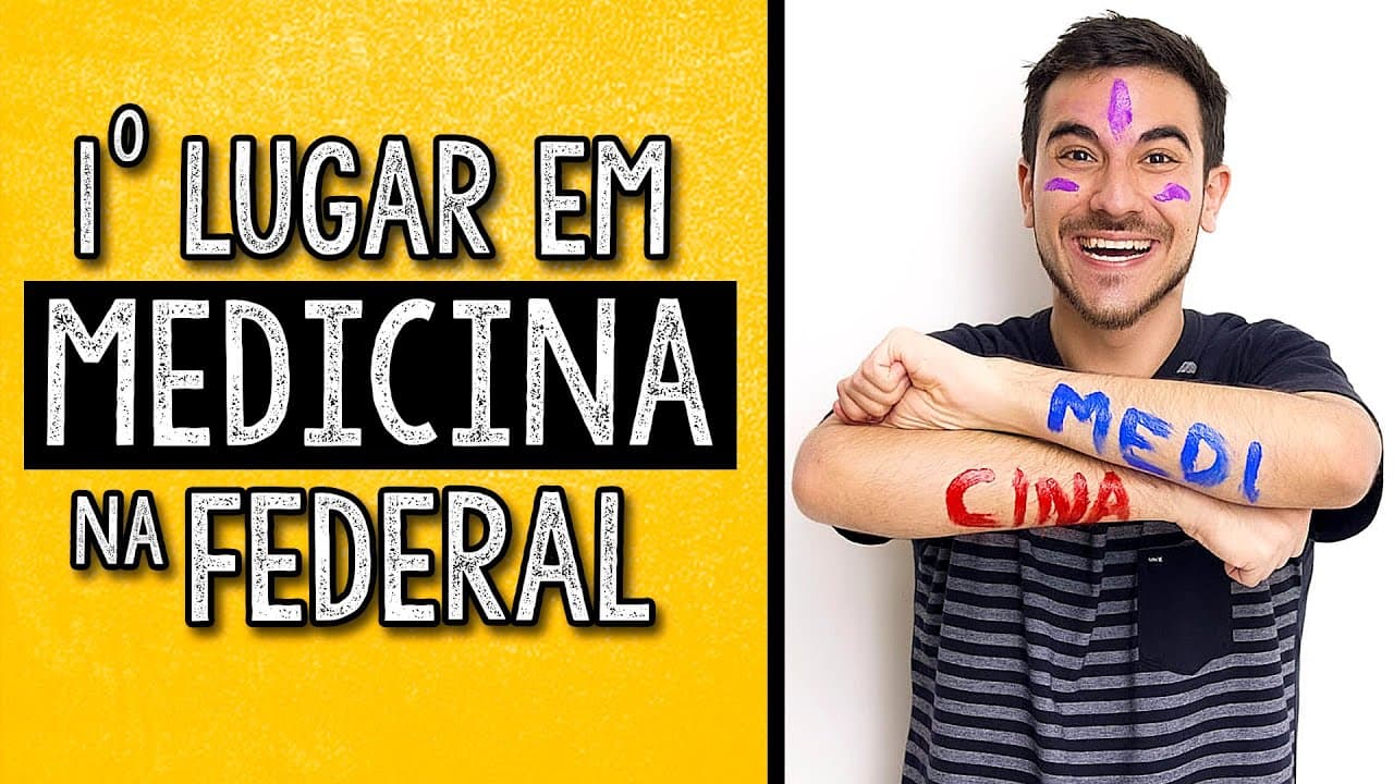 Thumbnail: 1º Lugar de MEDICINA na FEDERAL: Minhas Estratégias de Estudo