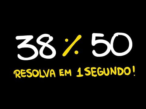 Thumbnail da aula: Esse truque de PORCENTAGEM vai salvar sua vida!