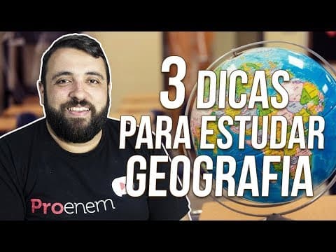 Thumbnail da aula: 3 DICAS PARA COMEÇAR A ESTUDAR GEOGRAFIA | Prof. Thiago Feitosa