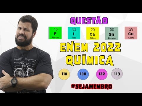Thumbnail da aula: 3a Questão mais difícil de Química do ENEM - O ácido tartárico é o principal ácido do vinho e está d