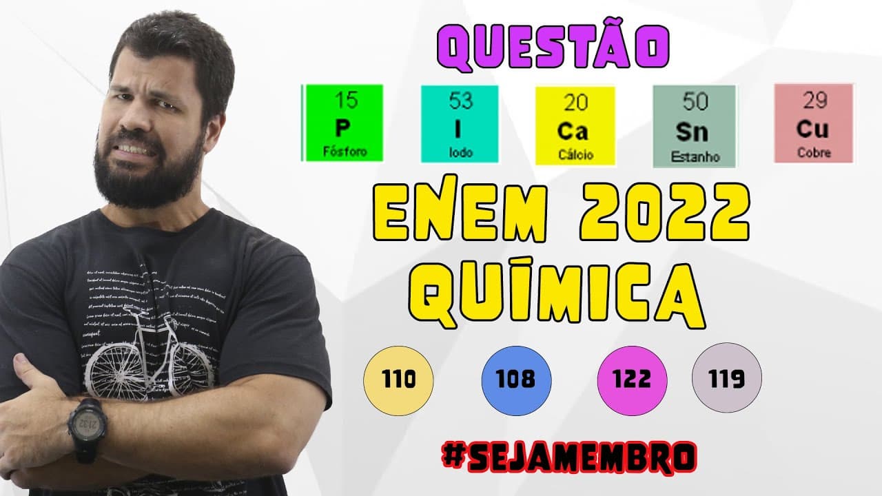 Thumbnail: 3a Questão mais difícil de Química do ENEM - O ácido tartárico é o principal ácido do vinho e está d