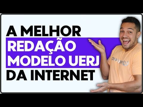 Thumbnail da aula: A MELHOR REDAÇÃO MODELO UERJ DA INTERNET | PROFINHO da REDAÇÃO