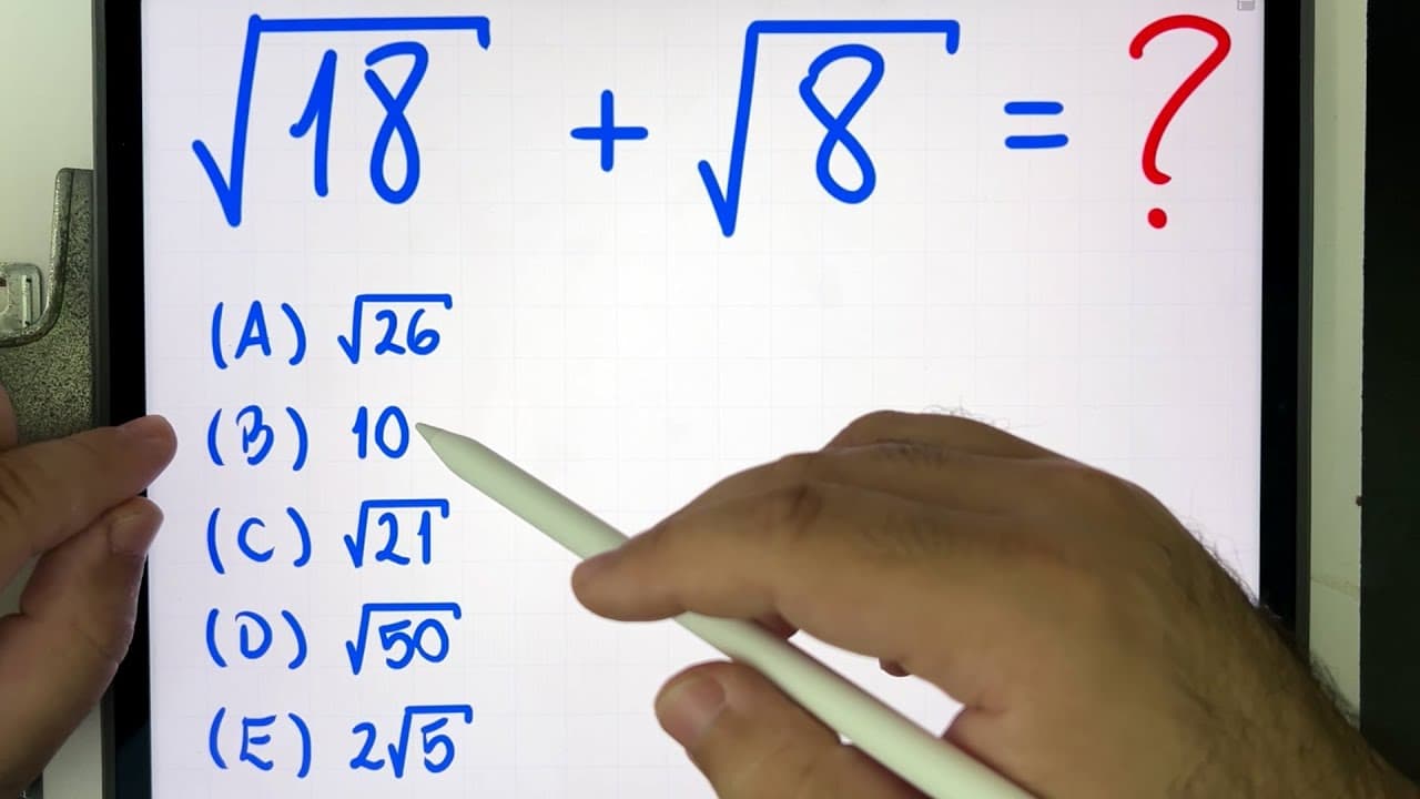 Thumbnail: 🤯 MATEMÁTICA BÁSICA DESBUGADA - Adição de Raiz Quadrada Bugante que NINGUÉM CONSEGUE RESOLVER!