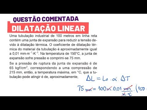 Thumbnail da aula: DILATAÇÃO TÉRMICA LINEAR - QUESTÃO COMENTADA