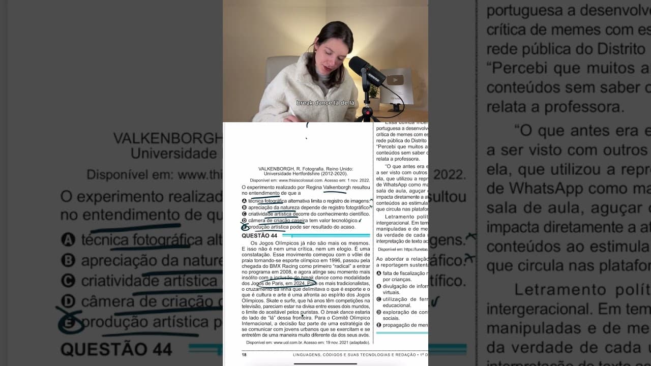 Thumbnail: Fazendo as questões do ENEM em menos de 1 minuto 41-45