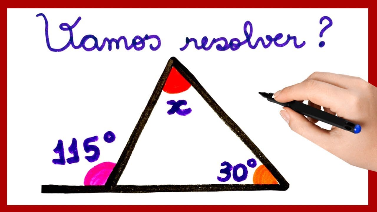 Thumbnail: SOMA DOS ÂNGULOS DO TRIÂNGULO!! VAMOS RESOLVER??