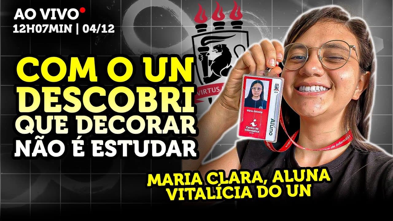 Thumbnail: Como parei de DECORAR e comecei APRENDER de verdade
