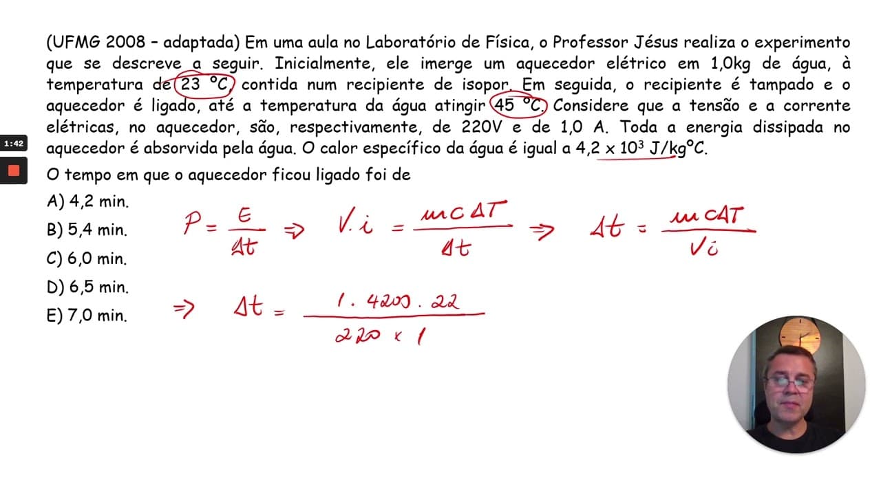 Thumbnail: UFMG: Em uma aula no Laboratório de Física, o Professor Jésus realiza o experimento que se descreve
