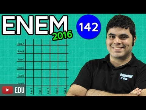 Thumbnail da aula: ENEM 2016 Matemática #07 - Localização no Plano Cartesiano (questão fácil com dica matadora)