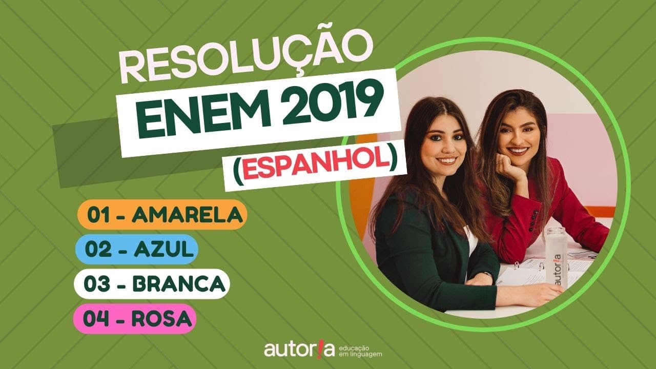 Thumbnail: Enem 2019 - Autoria Linguagem - Questão 01 | Linguagens, prova amarela