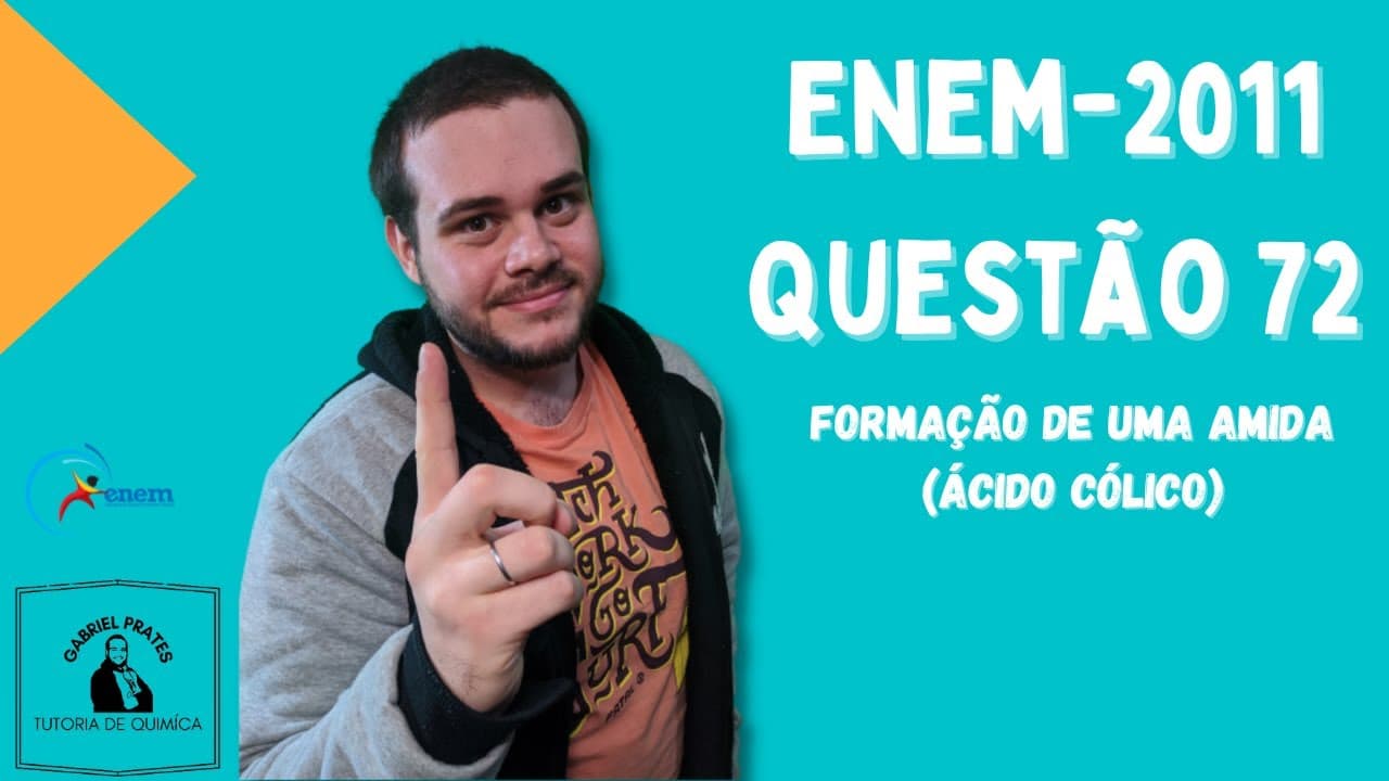 Thumbnail: ENEM 2011 - Questão 72: Formação de uma AMIDA (Ácido Cólico)