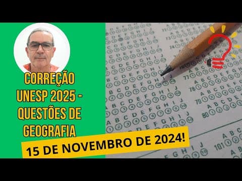 Thumbnail da aula: Correção UNESP Geografia 2025