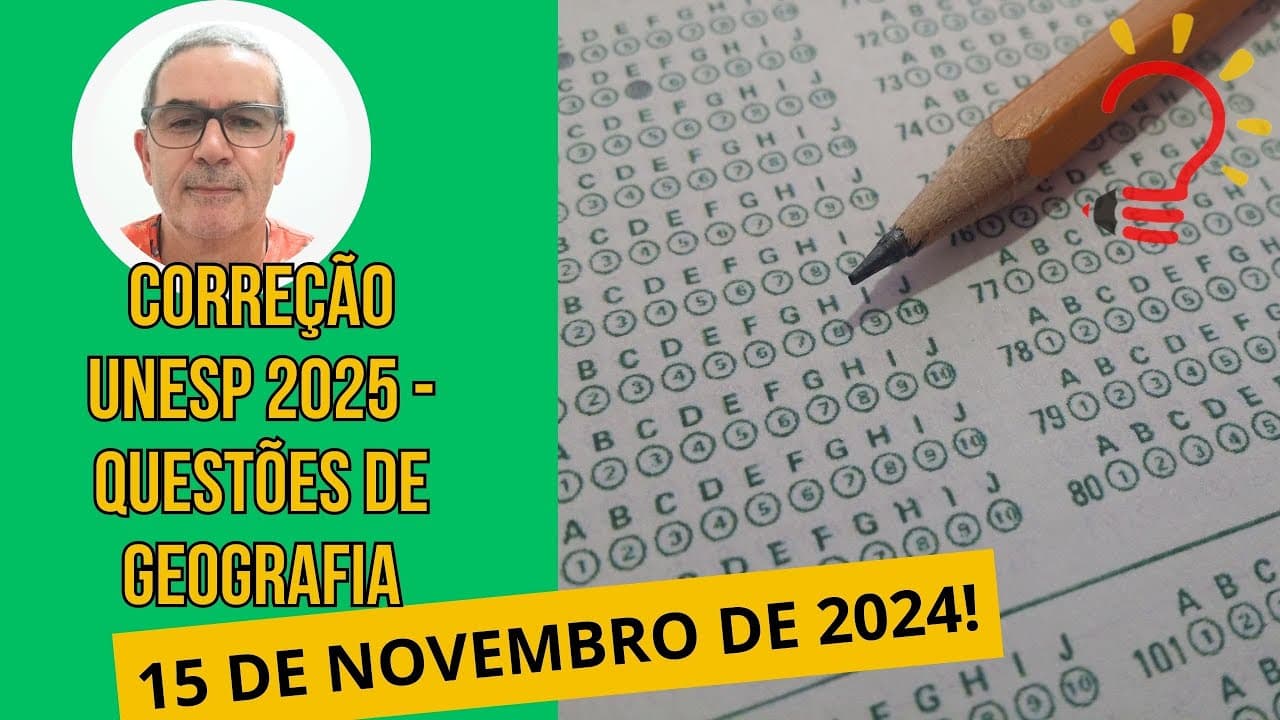 Thumbnail: Correção UNESP Geografia 2025