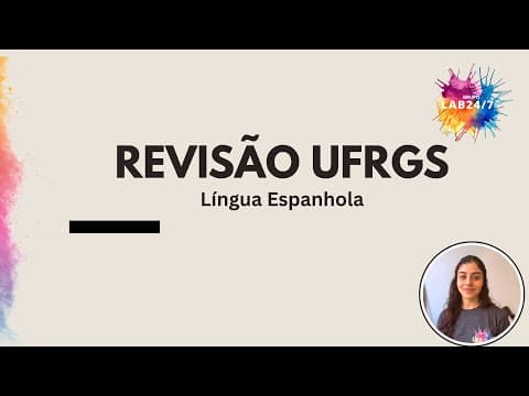 Thumbnail da aula: REVISÃO UFRGS 2026 | Língua Espanhola