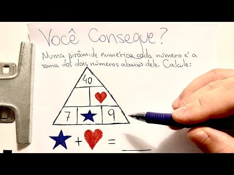 Thumbnail da aula: Você NÃO CONSEGUE resolver esse SISTEMA COM 3 INCÓGNITAS VIRAL da Pirâmide Numérica! Consegue?