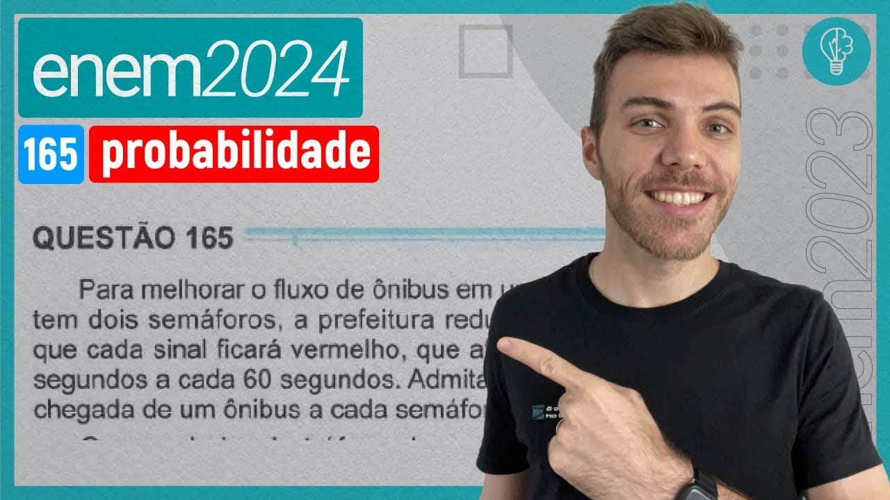 Thumbnail: Para melhorar o fluxo de ônibus em uma avenida que tem dois semáforos, a prefeitura - PROBABILIDADE