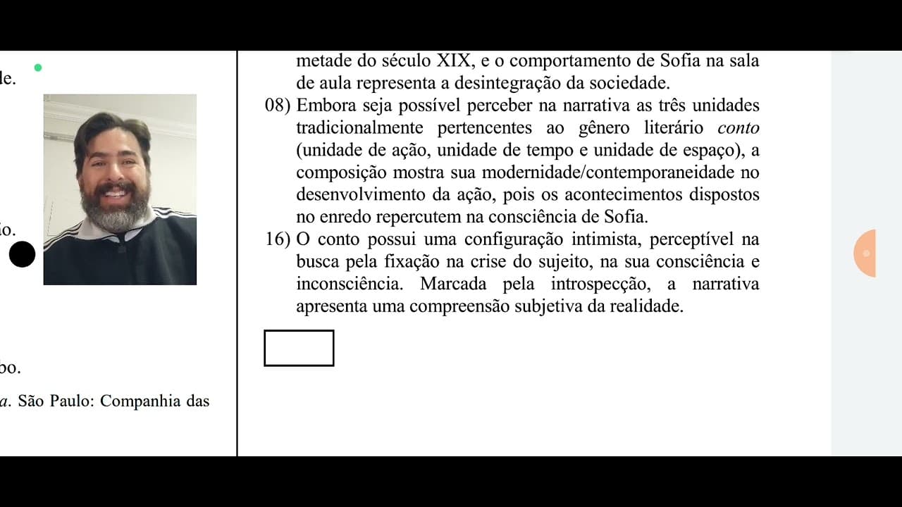 Thumbnail: Resolução comentada Vestibular UEM 2023-2 - questão 09 - Os desastres de Sofia (Gabarito Literatura)