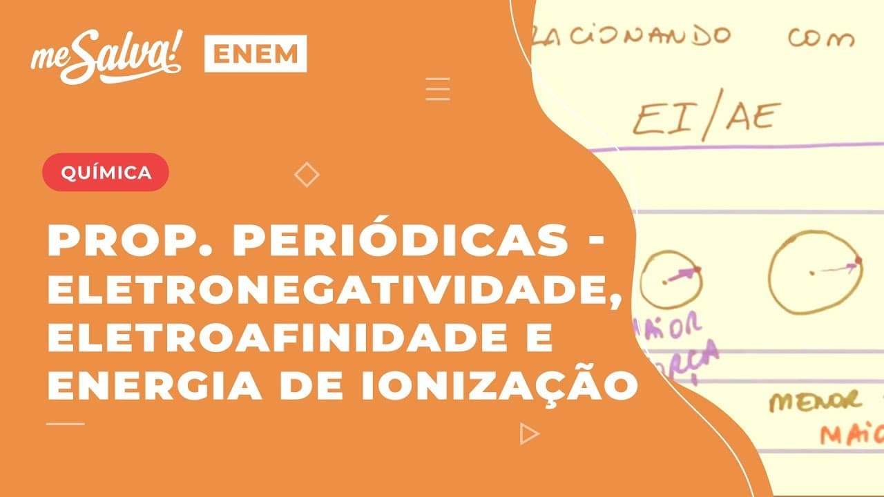Thumbnail: Eletronegatividade, Eletroafinidade e Energia de Ionização Aula 7 - TPE07