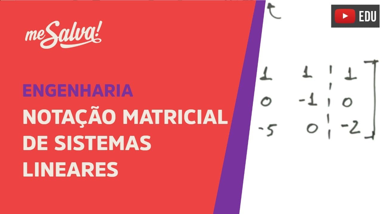 Thumbnail: Me Salva! ALG02 - Álgebra Linear - Notação Matricial de Sistemas Lineares