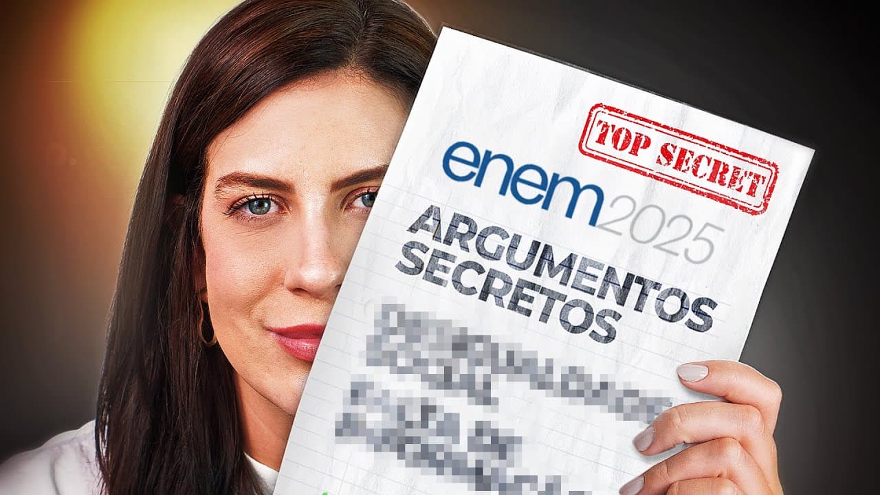 Thumbnail: 3 ARGUMENTOS CORINGAS + REPERTÓRIO PARA O ENEM 2025
