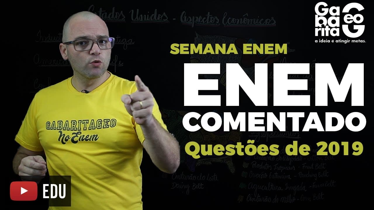 Thumbnail: GEOGRAFIA - ENEM COMENTADO 2019 - QUESTÃO  68 CADERNO AZUL - A comunidade de Mumbuca, em Minas...