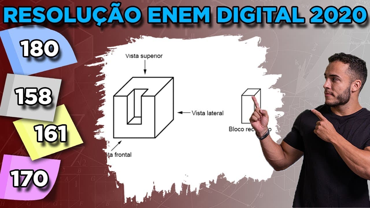 Thumbnail: 🟢 Questão 180 - Caderno Azul | Geometria Espacial | MATEMÁTICA ENEM DIGITAL 2020