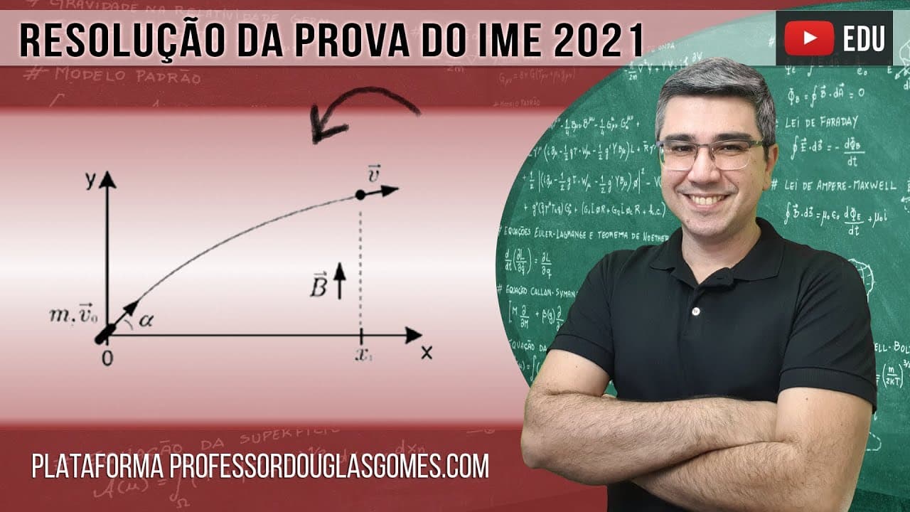 Thumbnail: IME 2021- Questão 23 DIFÍCIL e com Gabarito ERRADO! Magnetismo | resolução | correção | comentário