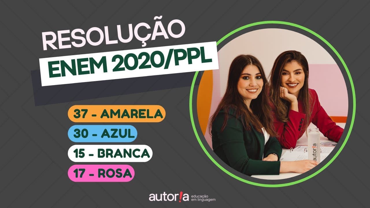 Thumbnail: Enem 2020 Reaplicação / Enem 2020 PPL - Autoria Linguagem - Questão 37 | Linguagens, prova amarela