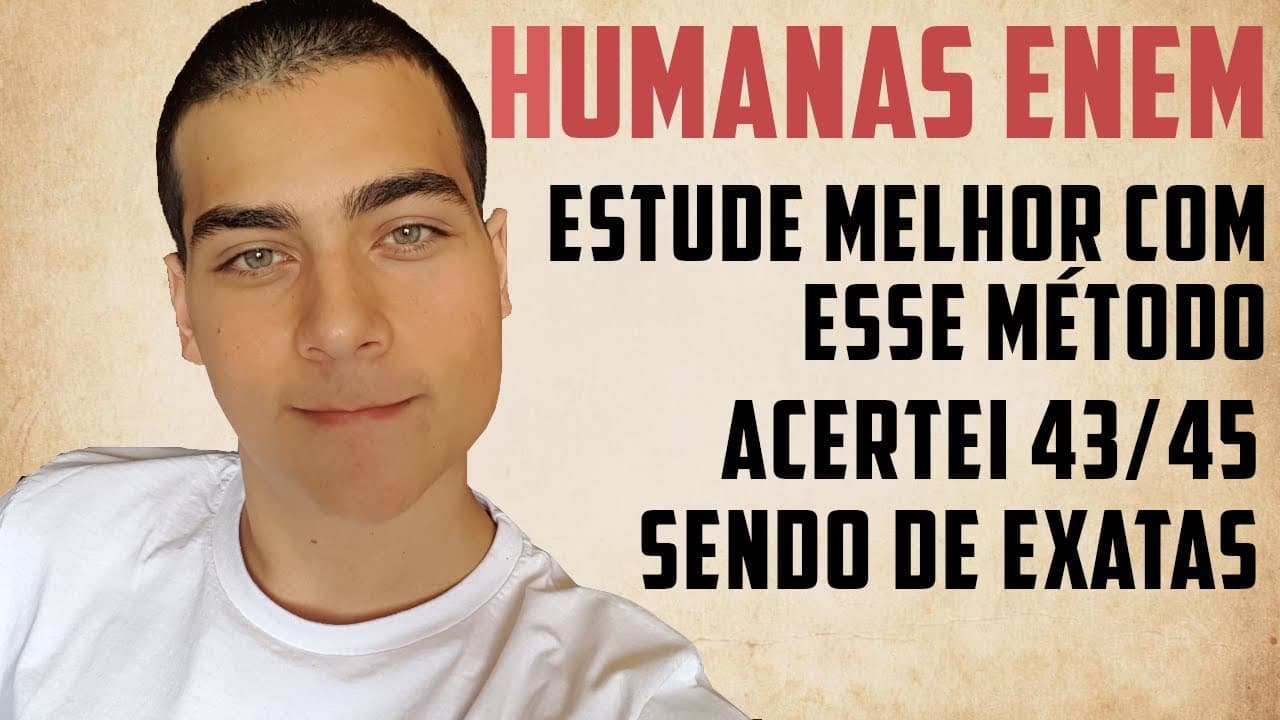 Thumbnail: ESTUDE HUMANAS PARA O ENEM COM ESSE MÉTODO E ACERTE MAIS QUESTÕES!