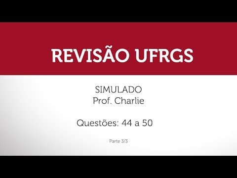Thumbnail da aula: Simulado da UFRGS - Inglês - Parte 3/3