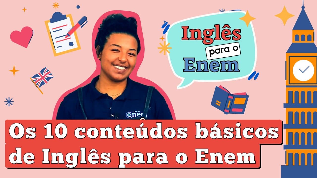 Thumbnail: INGLÊS BÁSICO PARA O ENEM: Série de Inglês inédita do Curso Enem Gratuito. Profe Anis Herdies