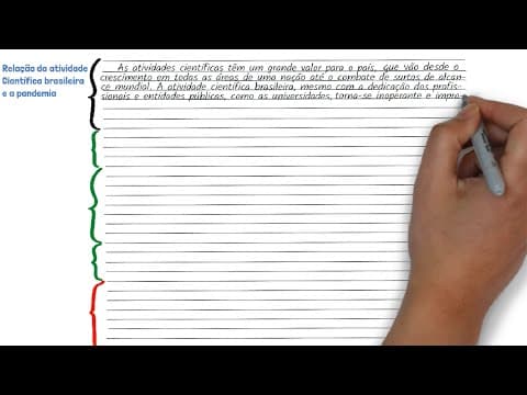 Thumbnail da aula: Redação - Atividade científica brasileira e a pandemia | Desenhando a Solução