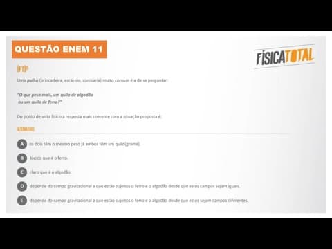 Thumbnail da aula: Lista 02 EXEMPLO 11 Leis de Newton | Ação e Reação