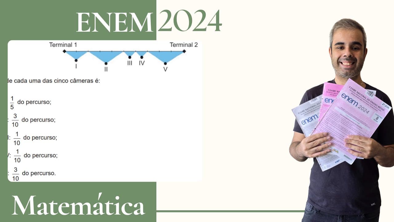 Thumbnail: ENEM 2024 - Um aeroporto disponibiliza o serviço de transporte gratuito entre seus dois terminais