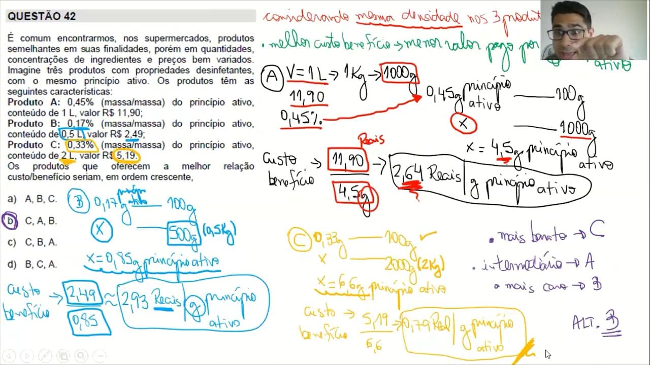 Thumbnail: UNICAMP-2021 - Resolução das Questões de Química do 1° dia (Exatas e Tecnológicas / Humanas e Artes)