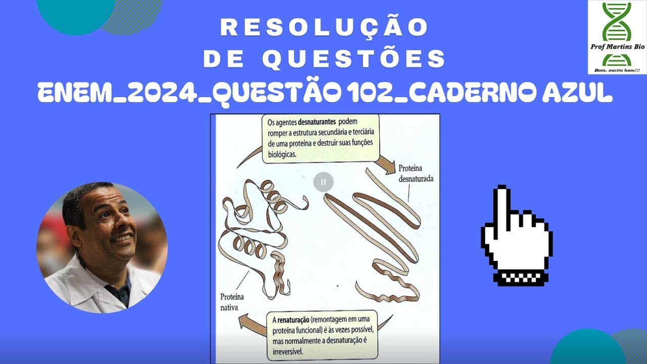 Thumbnail: ENEM 2024_QUESTÃO 102_CADERNO AZUL_ENZIMAS