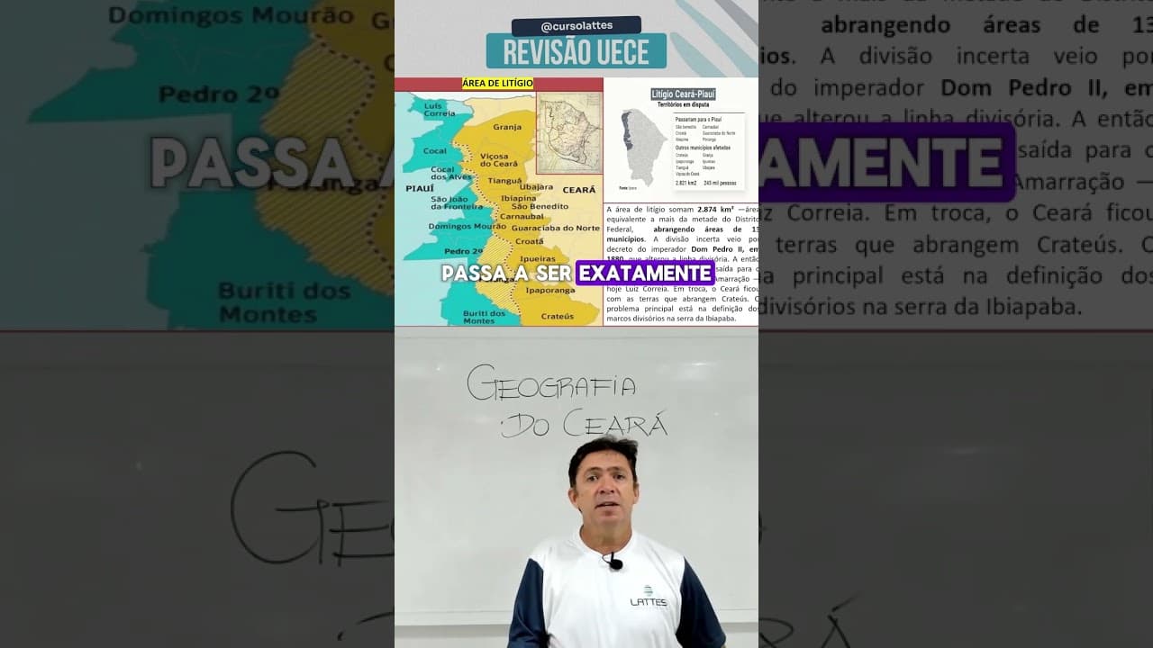 Thumbnail: revisão de geografia para Uece com professor Adriano