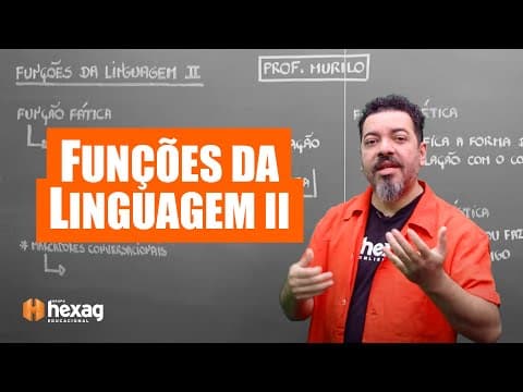 Thumbnail da aula: FUNÇÕES DA LINGUAGEM II – Fática, Poética e Metalinguística