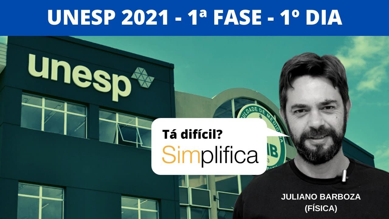 Thumbnail: Resolução da prova de física da UNESP 2021.