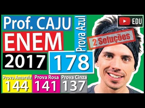 Thumbnail da aula: [ENEM 2017] 178 📘 ANÁLISE COMBINATÓRIA Como não são adeptos da prática de esportes, um grupo de