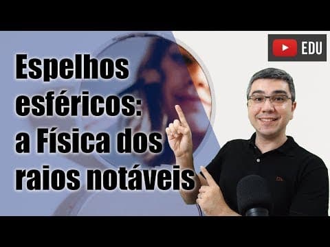 Thumbnail da aula: A Física dos ESPELHOS ESFÉRICOS. Óptica geométrica. Raios notáveis