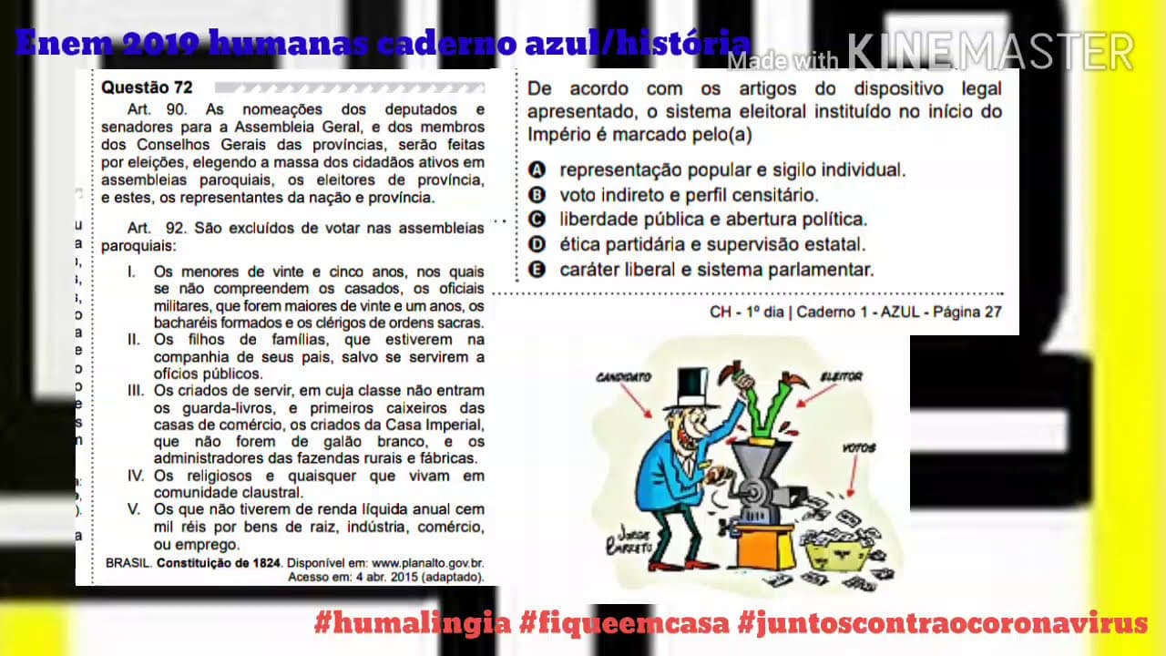 Thumbnail: Questão 72 Enem 2019 caderno azul humanas/ história