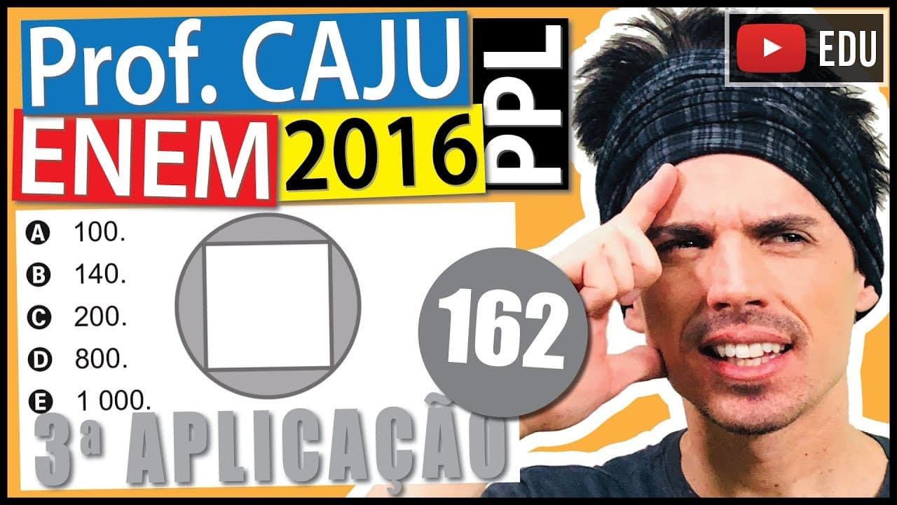 Thumbnail: [ENEM 2016 PPL] 162 📓 GEOMETRIA PLANA Um arquiteto deseja construir um jardim circular de 20 m