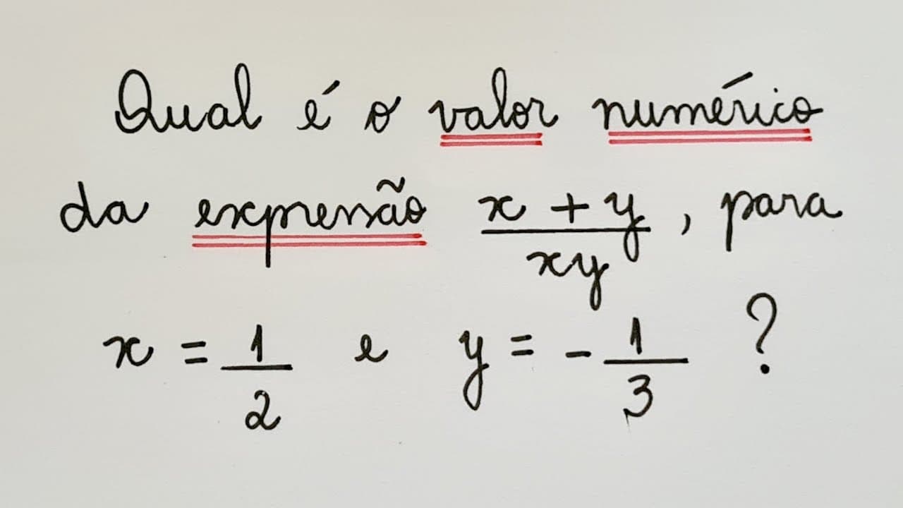 Thumbnail: 🔔 Valor Numérico de uma Expressão Algébrica - Professora Angela Matemática