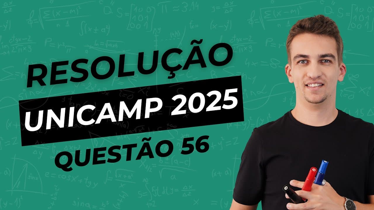 Thumbnail: UNICAMP 2025 - QUESTÃO 56 - Seja an uma progressão aritmética de razão r e seja a sequência definida