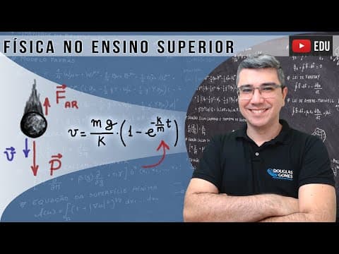 Thumbnail da aula: Queda com resistência do ar | Equação diferencial | Física no Ensino Superior