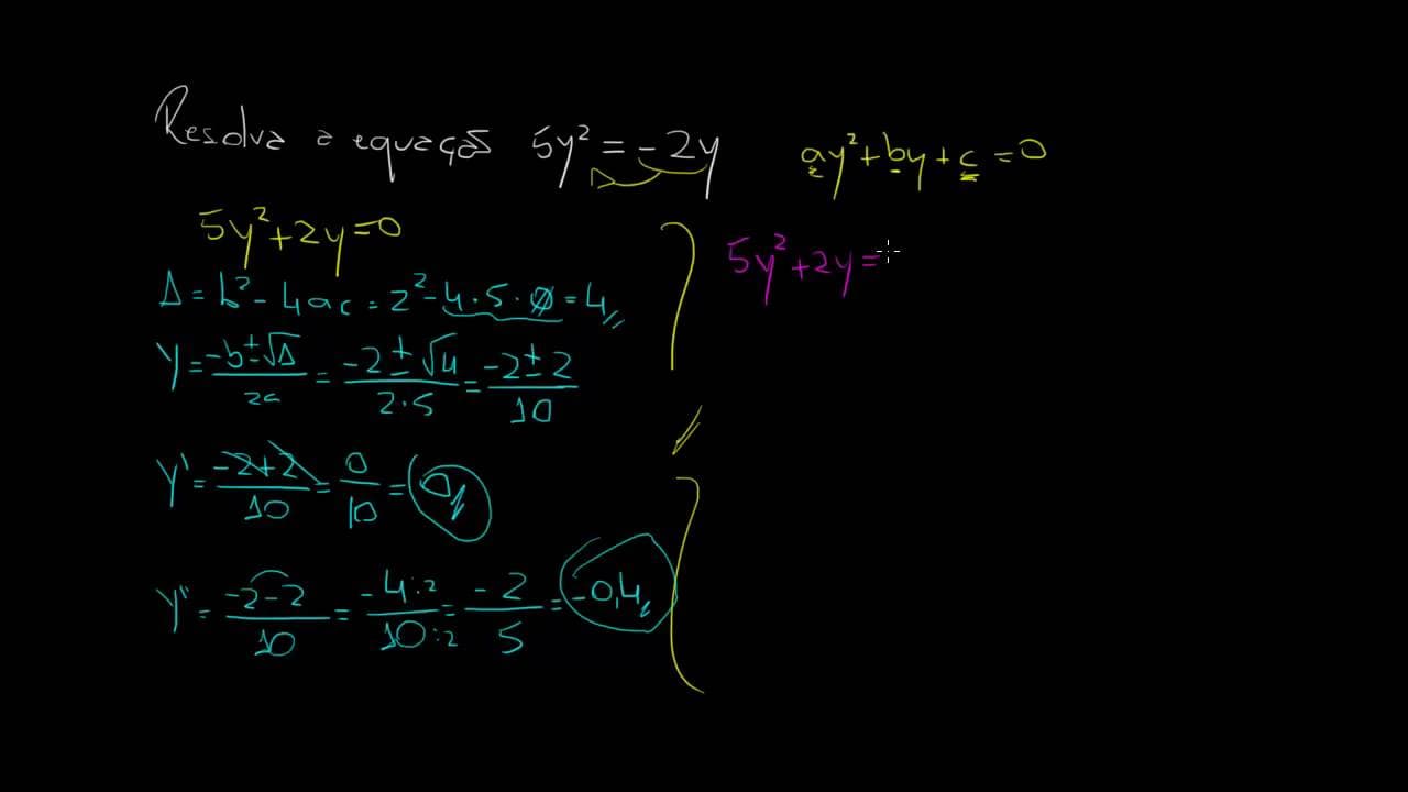 Thumbnail: Matemática Rio - Solução de Equação do 2º Grau por Bhaskara (Parte 3/3)