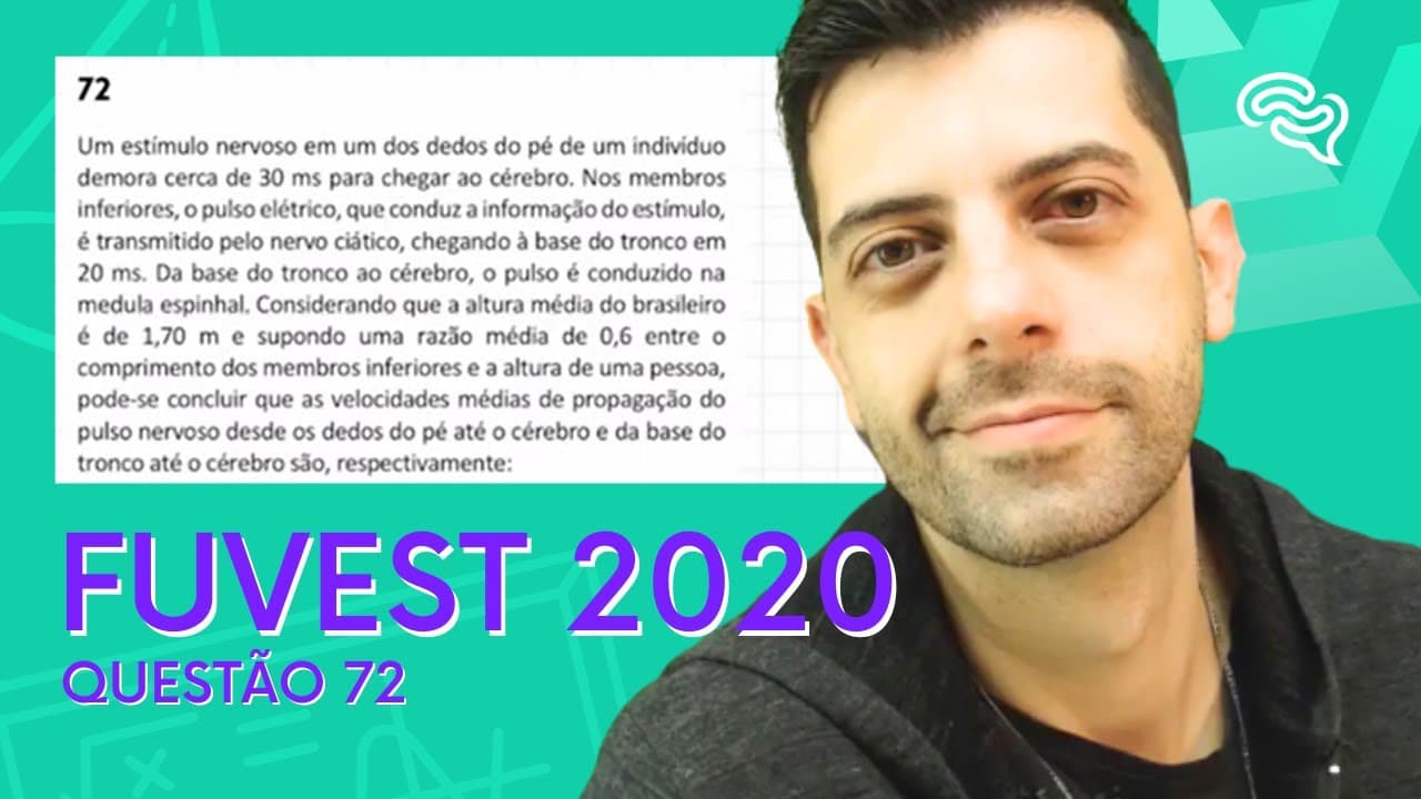 Thumbnail: FUVEST 2020 - Q72 - Um estímulo nervoso em um dos dedos do pé
