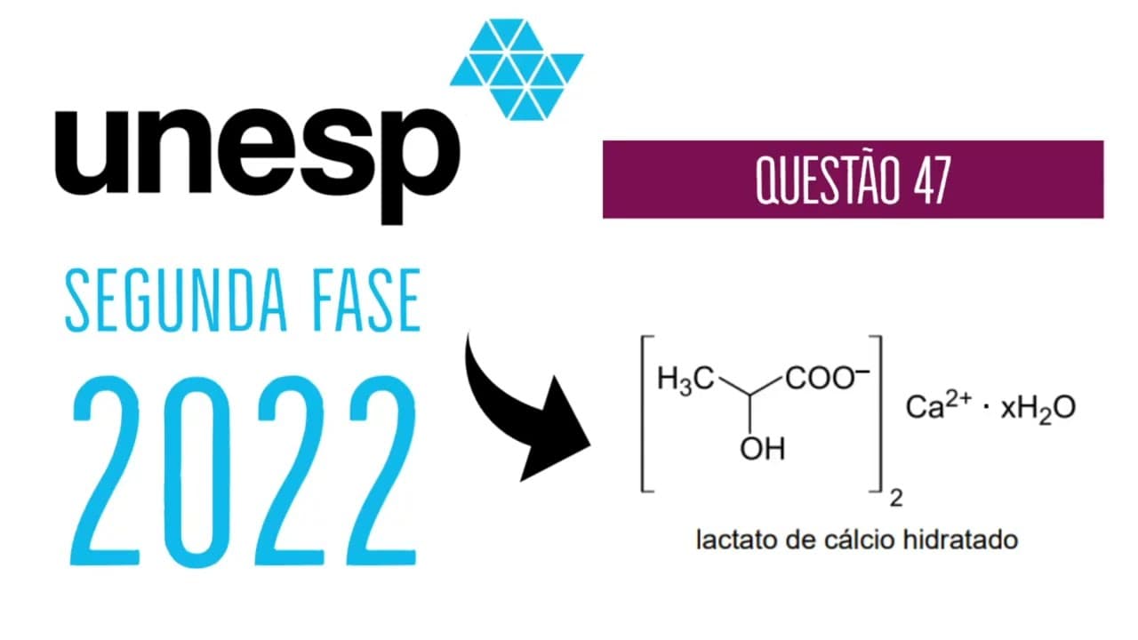Thumbnail: UNESP 2022 | SEGUNDA FASE | QUESTÃO 47